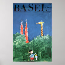 Basel Art Schweiz Resa Poster Schweiz Tryck