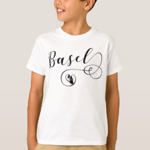 Basel Flagga Heart, Schweiz T Shirt