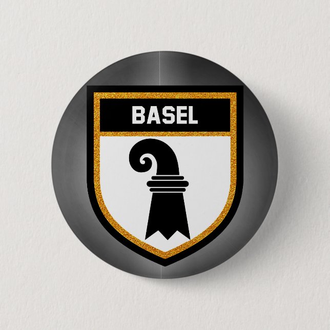 Basel flagga knapp (Framsida)