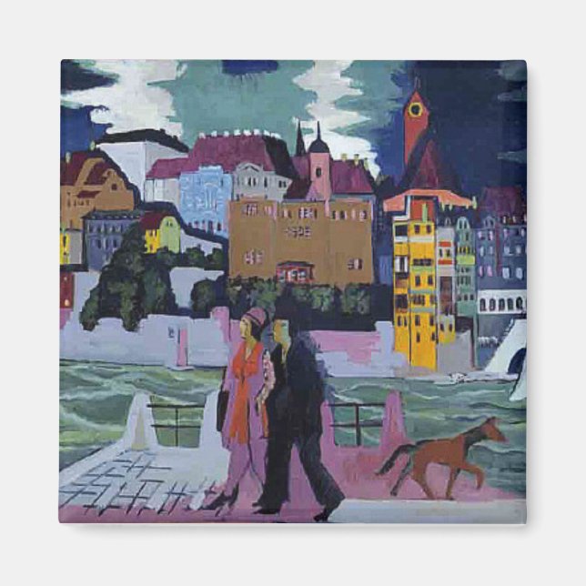 Basel- och Rhensjöfarten, Ernst Ludwig Kirchner Magnet (Framsidan)