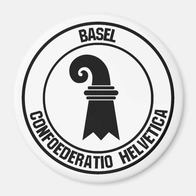 Basel Round Emblem Magnet (Framsidan)