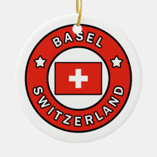 Basel Schweitz Julgransprydnad Keramik