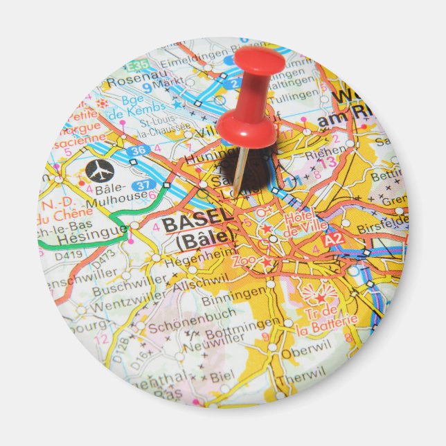 Basel, Schweiz Magnet (Framsidan)