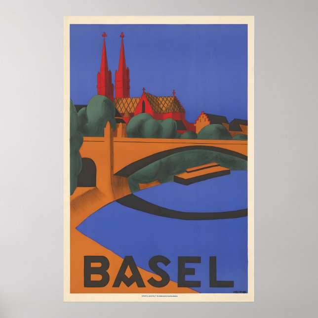 Basel Schweiz Resa Poster (Framsidan)