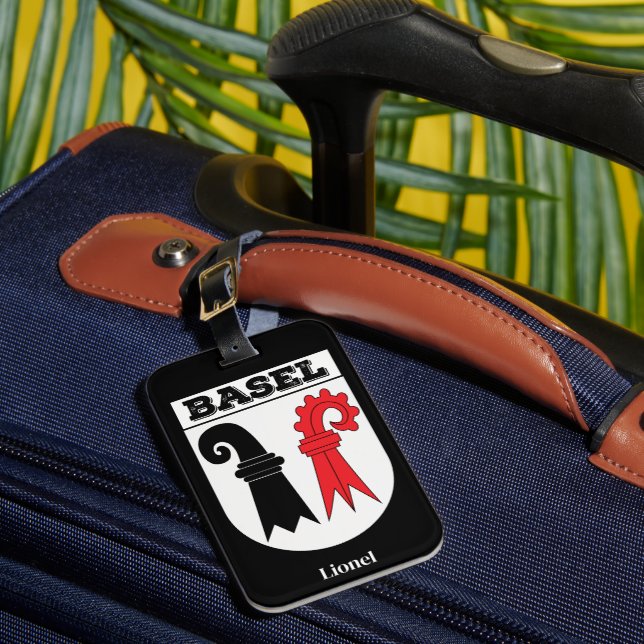Basel, Schweiz | Schweiziska kantoner Jackar Arm Bagagebricka (Framsida Insitu 1)