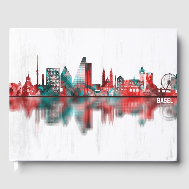 Basel Schweiz Skyline Gästböcker (Framsida)