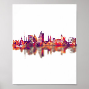 Basel Schweiz Skyline Poster
