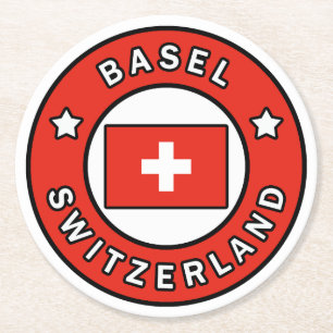Basel Schweiz Underlägg Papper Rund