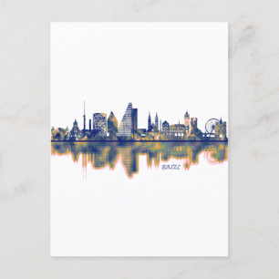 Basel Skyline Helg Vykort