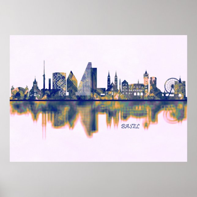 Basel Skyline Poster (Framsidan)