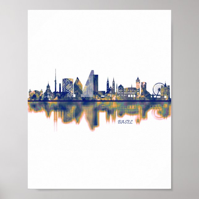 Basel Skyline Poster (Framsidan)