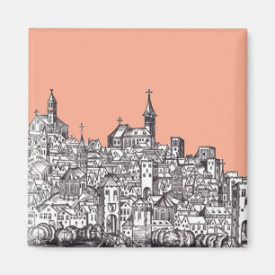 Basel stad i nordvästra Schweiz Magnet