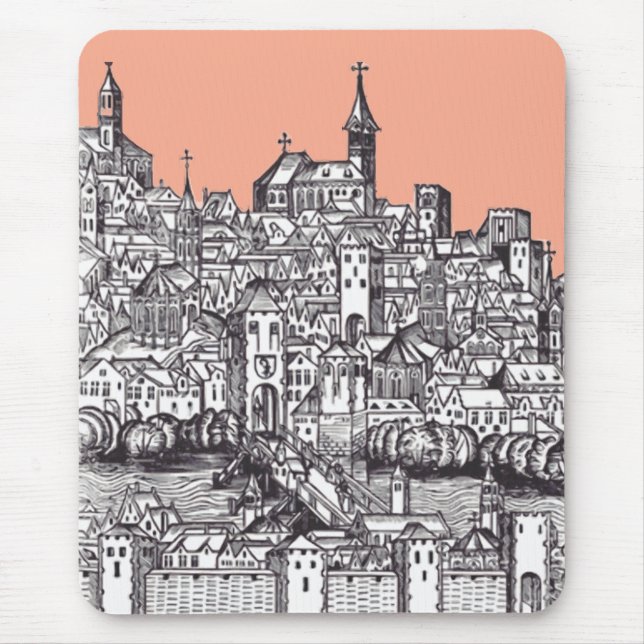 Basel stad i nordvästra Schweiz Musmatta (Framsidan)