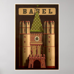 Basel, Suisse,Spalentor,Travel Poster