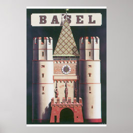 Basel Vintage resor Poster