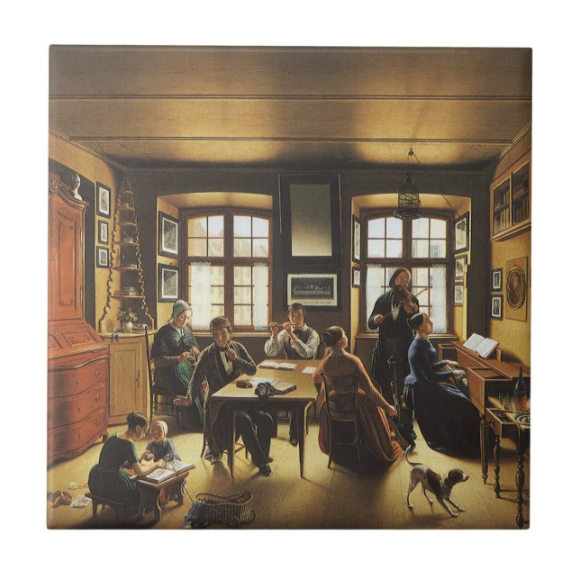 Baselfamiljskonsert av Sebastian Gutzwiller Kakelplatta (Framsidan)