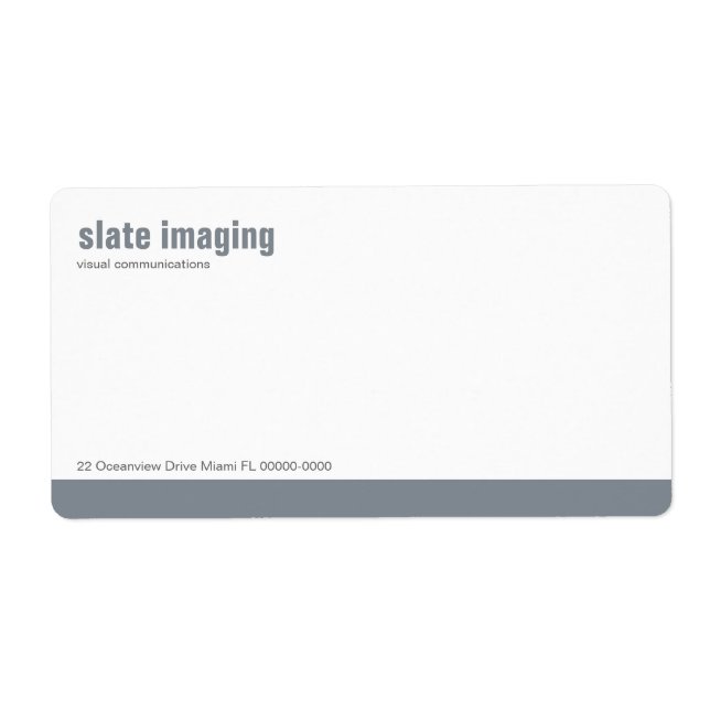 Baseline Gunmetal Shipping Label Fraktsedel (Framsidan)