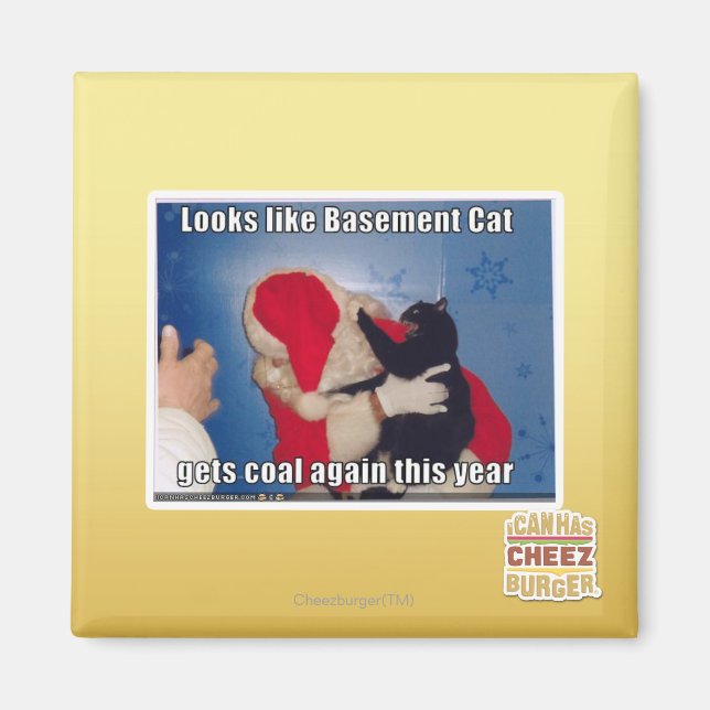 Basement Cat får kol Magnet (Framsidan)