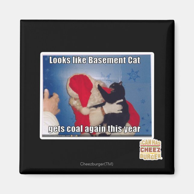 Basement Cat får kol Magnet (Framsidan)