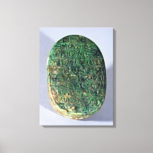 Basen på en giftermål-scarab av Amenhotep III Canvastryck