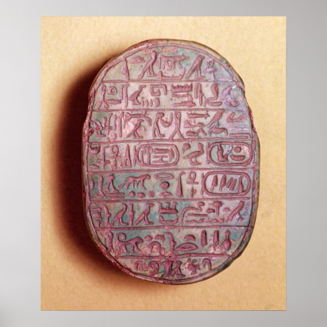 Basen på en giftermål-scarab av Amenhotep III Poster (Framsidan)