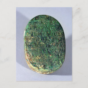 Basen på en giftermål-scarab av Amenhotep III Vykort