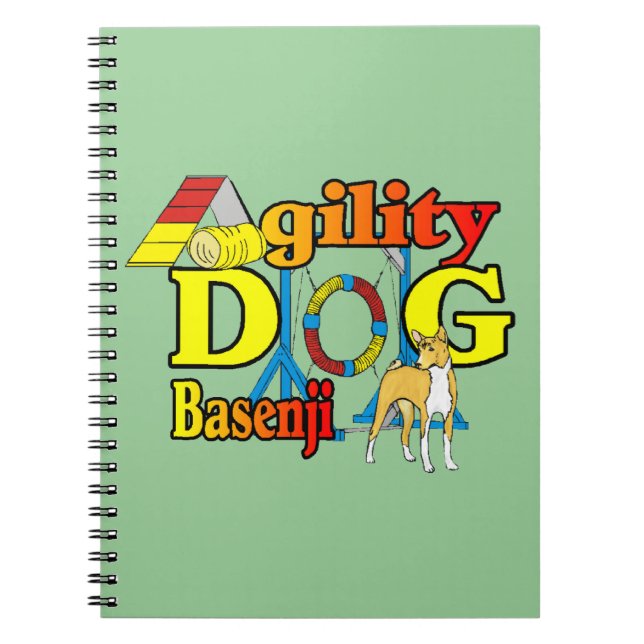 Basenji Agilitet Hund Anteckningsbok (Framsidan)