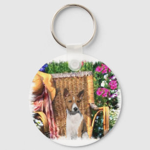 Basenji Älskare Art-gåvor Nyckelring