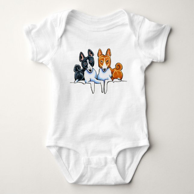 Basenji Buds Tee Shirt (Framsida)