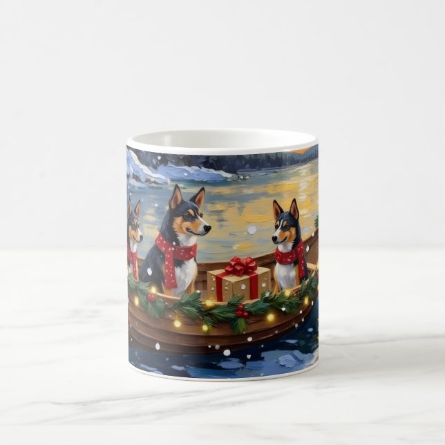 Basenji Christmas Boat Holiday Kaffemugg (Center)