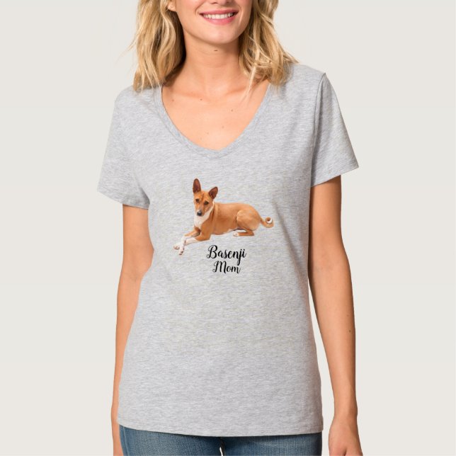 Basenji Dog Mom  T Shirt (Framsida)
