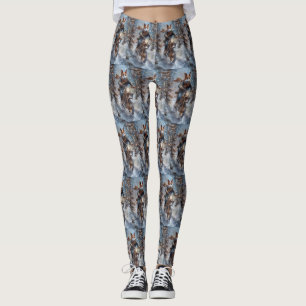 Basenji Dog Riding Motorcycle jul Leggings