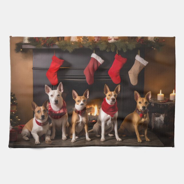 Basenji efter fredagen kökshandduk (Horisontell)