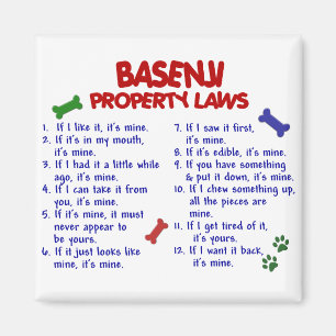 BASENJI Egendom LAGSTIFTNING 2 Magnet