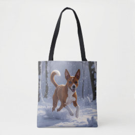 Basenji Elegant Shoulder Tote Bag Tygkasse