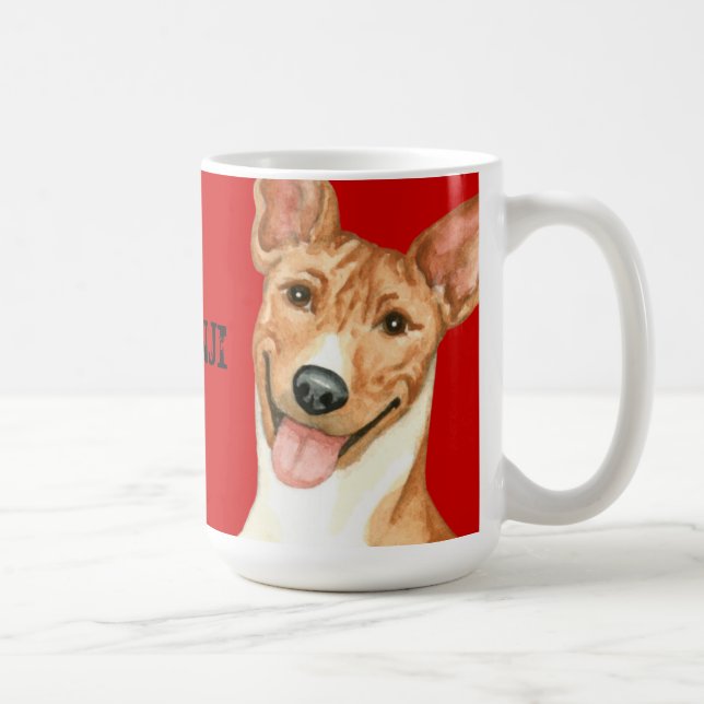 Basenji Färg Block Kaffemugg (Höger)