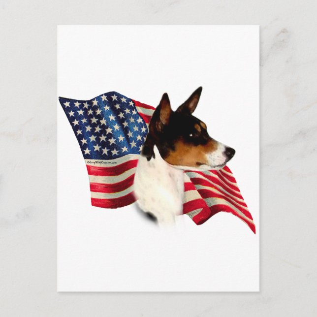Basenji Flagga Vykort (Framsida)