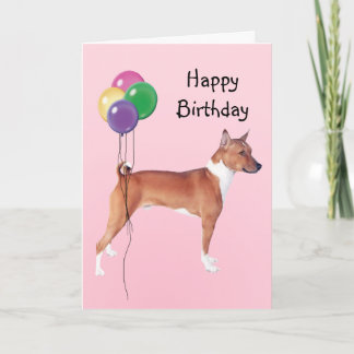 Basenji födelsedagballonger kort