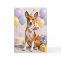 Basenji Födelsedagskort | Sött Hund Födelsedagskor