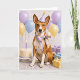 Basenji Födelsedagskort | Sött Hund Födelsedagskor Kort