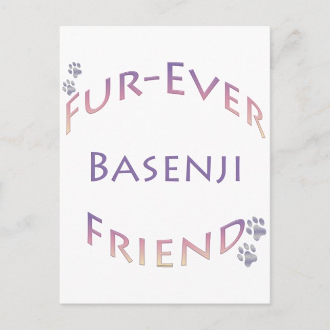 Basenji Furever Vykort (Framsida)