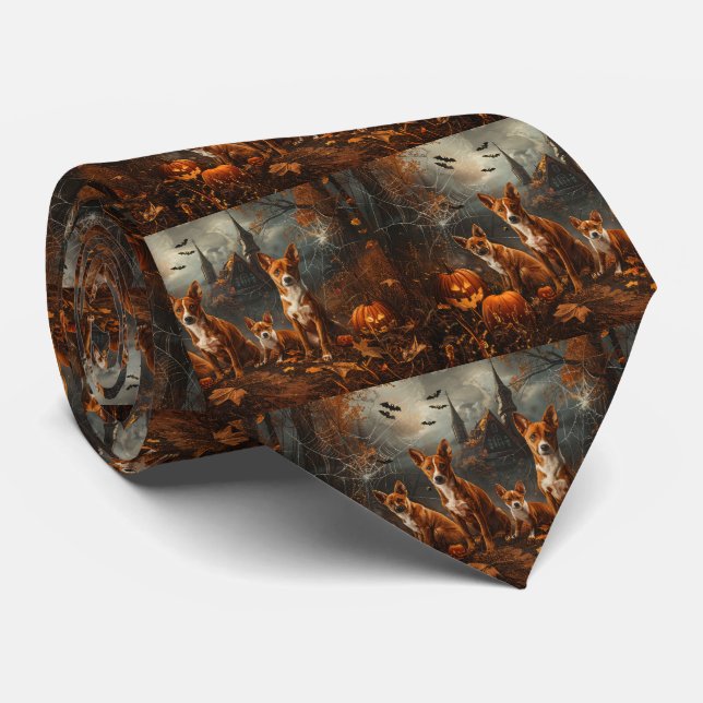 Basenji Halloween Natt Hund Delight Slips (Rullad)