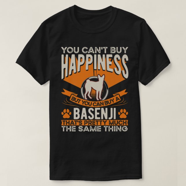 Basenji Happiness Congo Terrier Basenji Premium T Shirt (Design framsida)