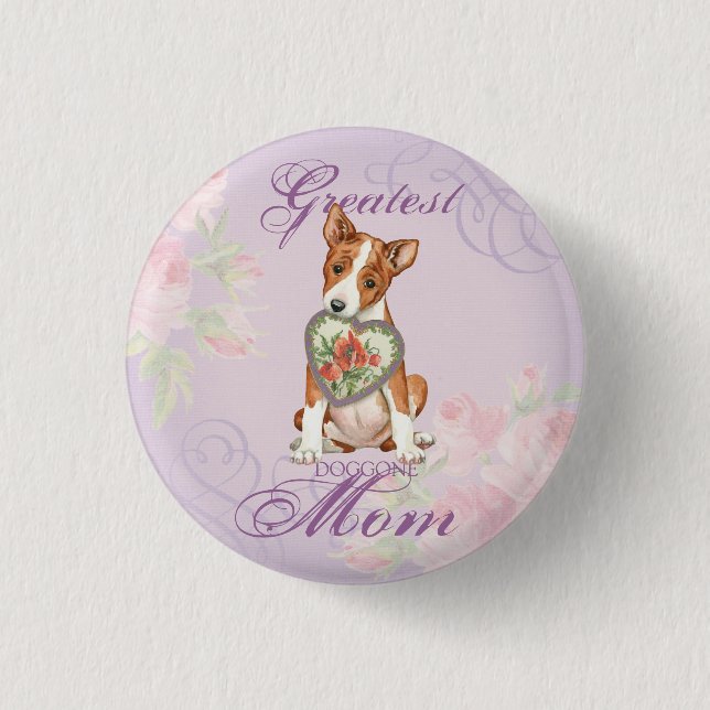 Basenji Heart Mamma Knapp (Framsida)