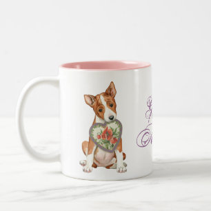 Basenji hjärtamamma Två-Tonad mugg