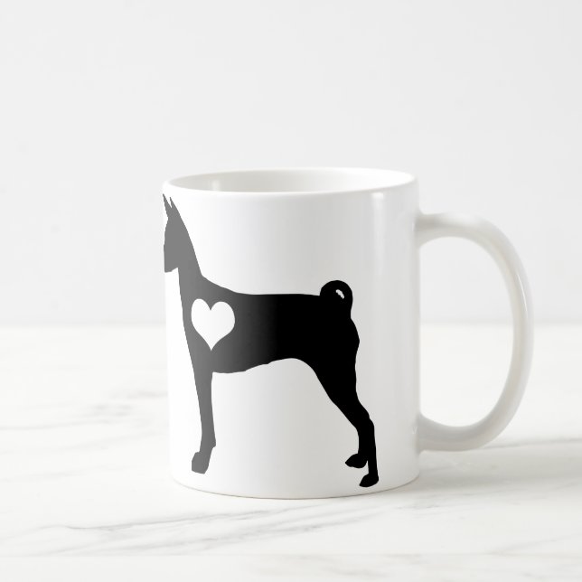 Basenji hjärtamugg kaffemugg (Höger)
