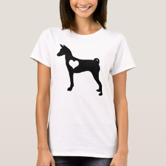 Basenji hjärtaT-tröja T-shirt