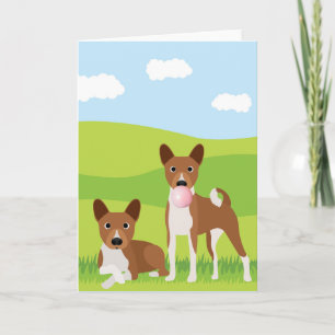 Basenji Hound Hund Tuggummi Kort