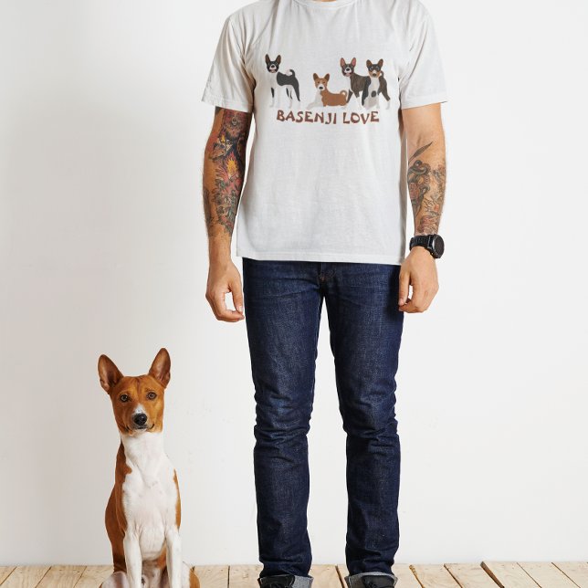 Basenji Hound Kärlek Hund aveln T Shirt (Skapare uppladdad)