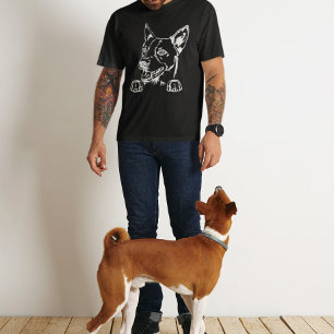 Basenji Hound Sketched Head T Shirt